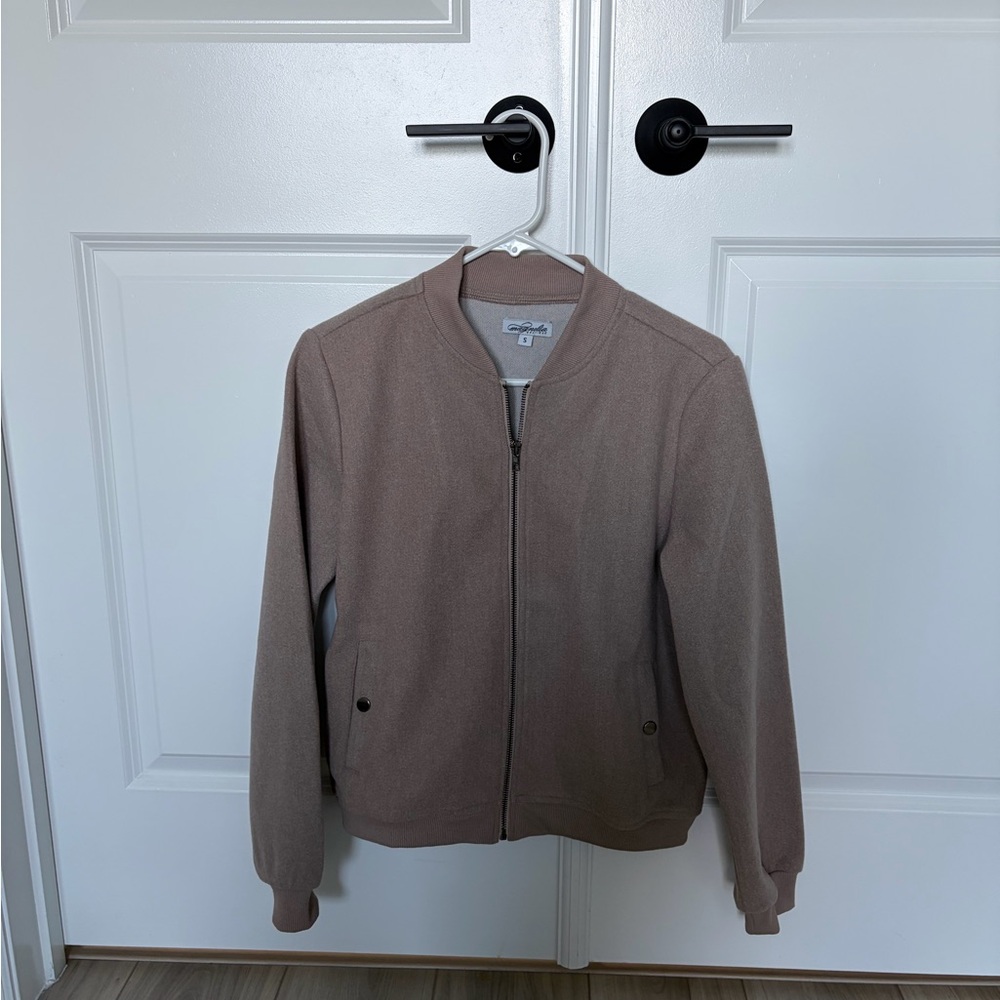 Stylish Tan Bomber Jacket